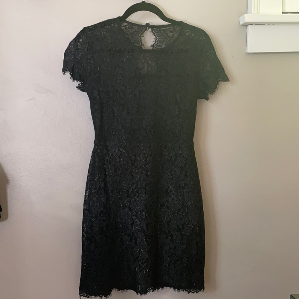 Banana Republic black and gold lace dress